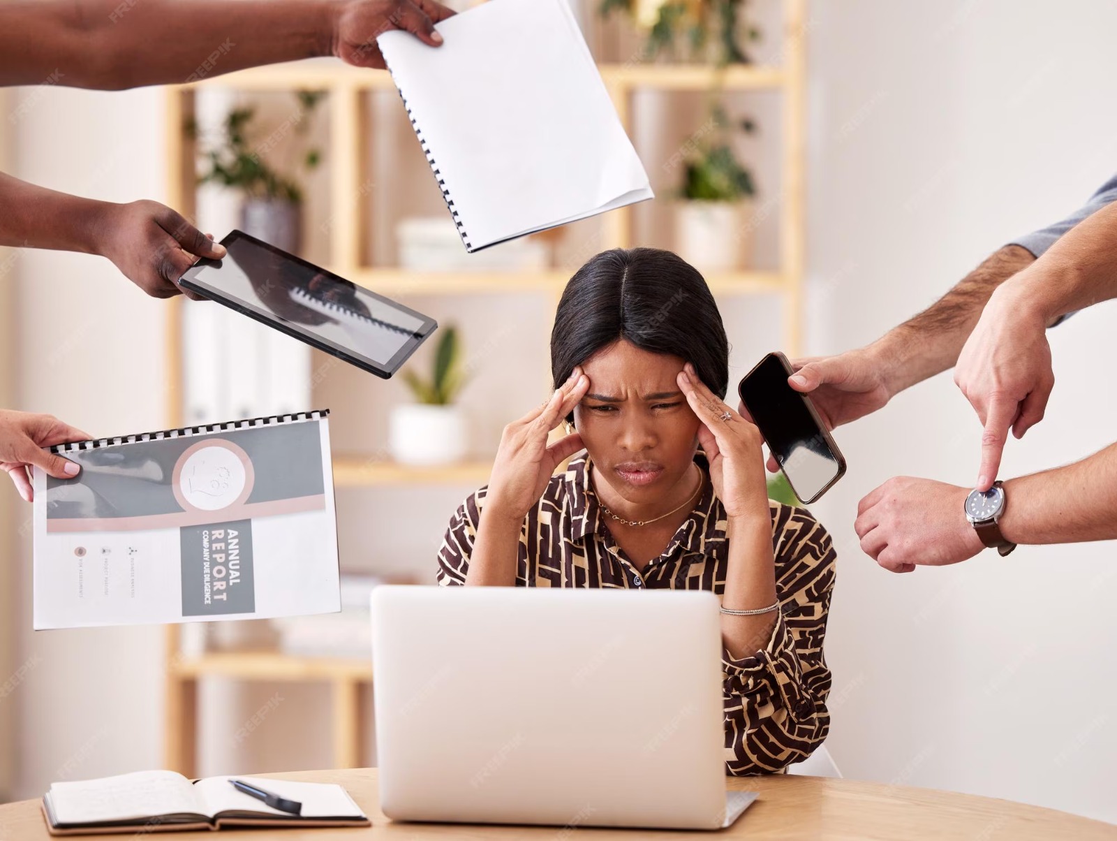 Overwhelmed professional
