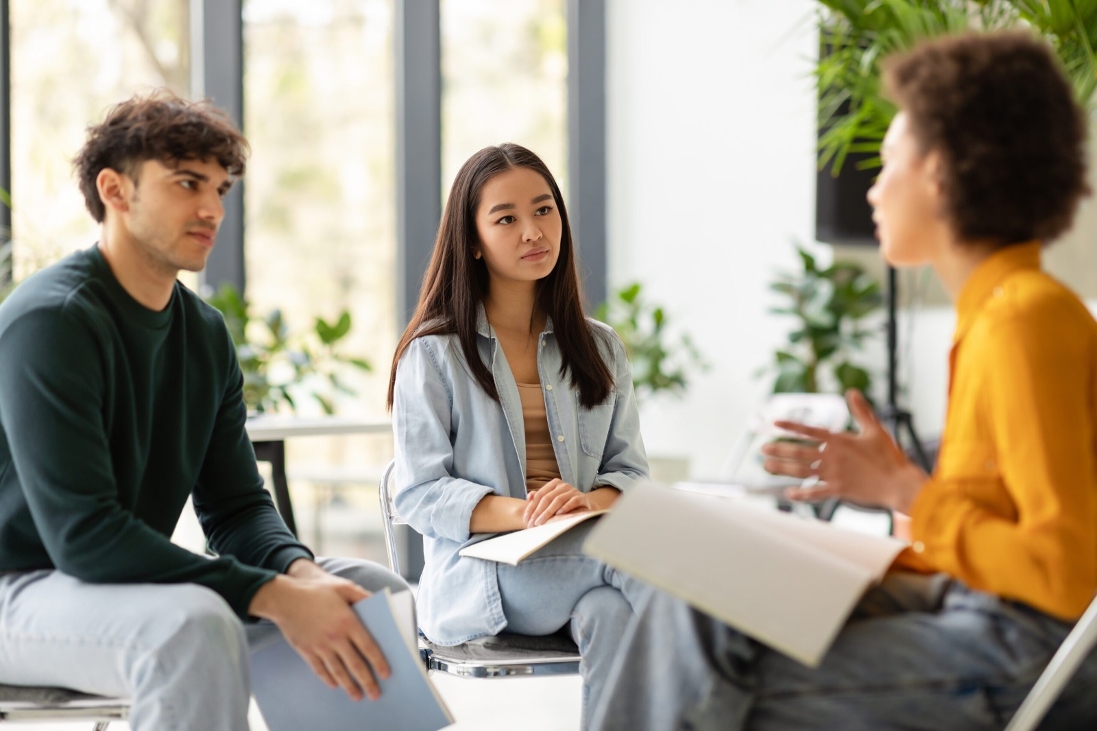 Students in counseling session
